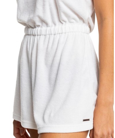 Junior's Special Feeling Strapless Romper Swim Cover-Up White $34.32 Swimsuits