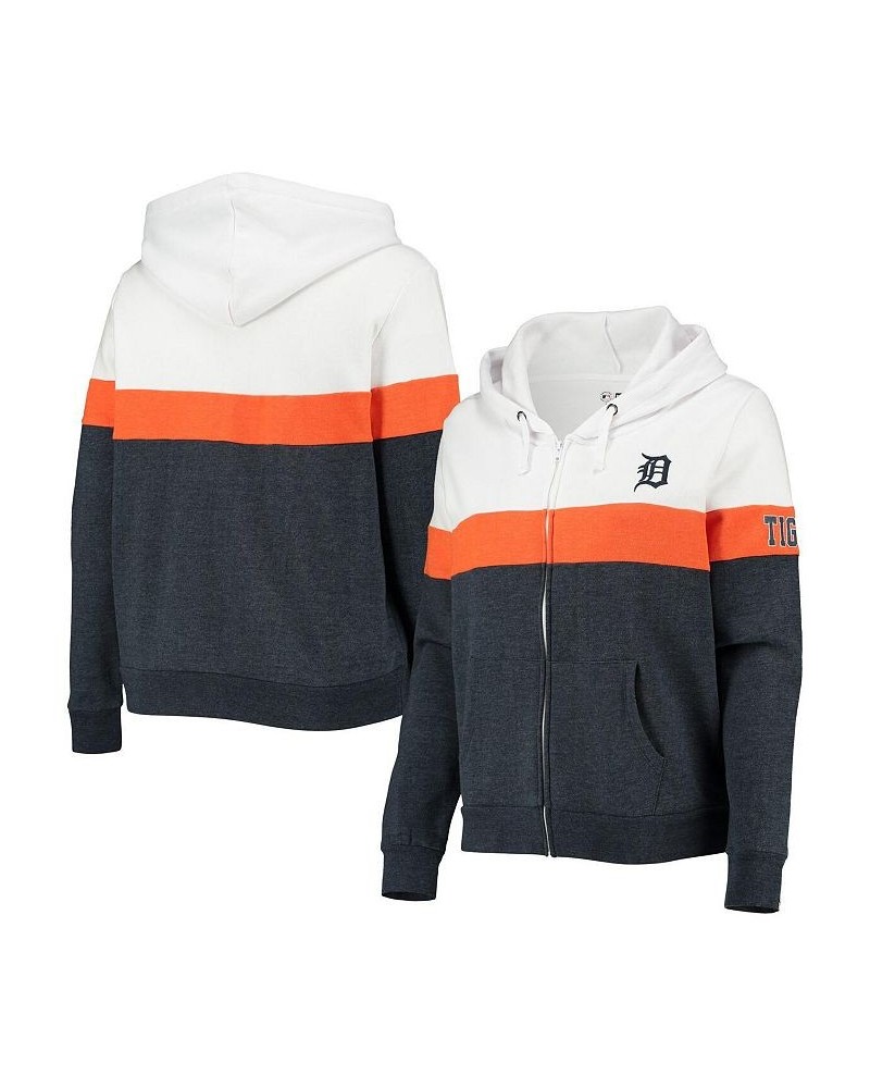 Women's Heathered Navy Detroit Tigers Plus Size Color Block Full-Zip Hoodie Heathered Navy $37.44 Sweatshirts