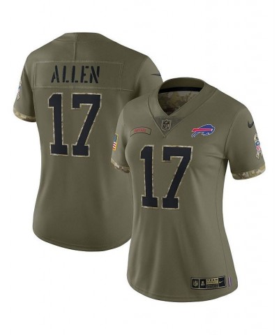 Women's Josh Allen Olive Buffalo Bills 2022 Salute To Service Limited Jersey Olive $45.88 Jersey