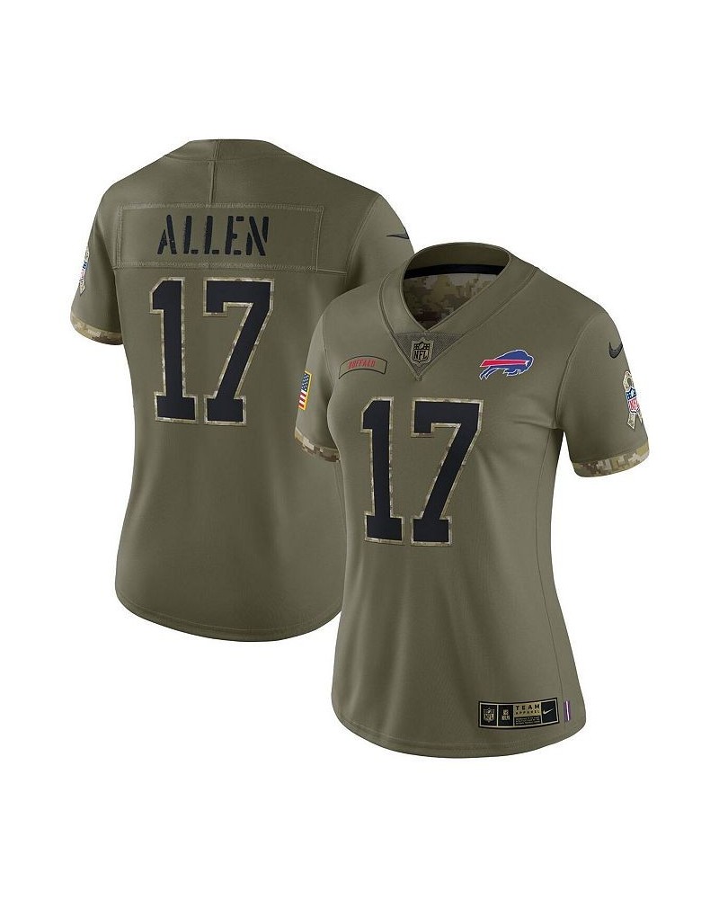 Women's Josh Allen Olive Buffalo Bills 2022 Salute To Service Limited Jersey Olive $45.88 Jersey