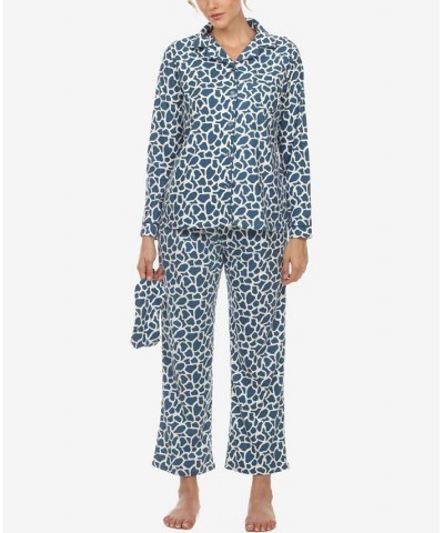 Women's Pajama Set 3-Piece Blue $30.16 Sleepwear