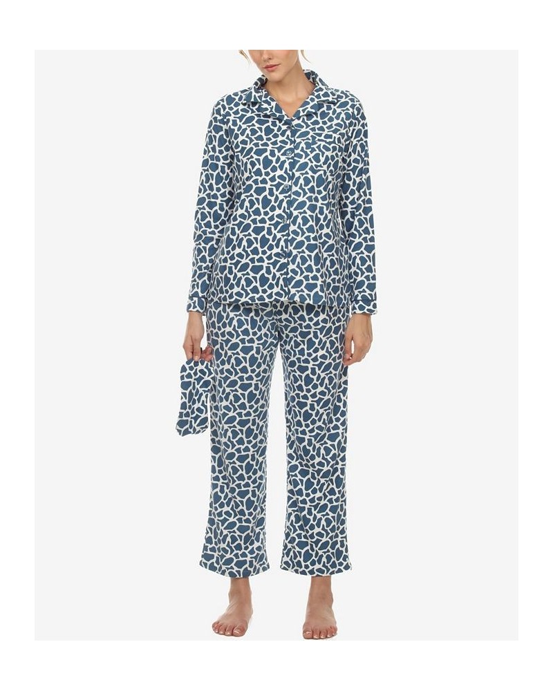 Women's Pajama Set 3-Piece Blue $30.16 Sleepwear