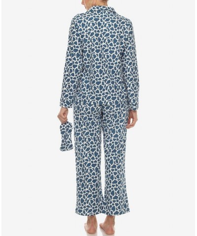 Women's Pajama Set 3-Piece Blue $30.16 Sleepwear