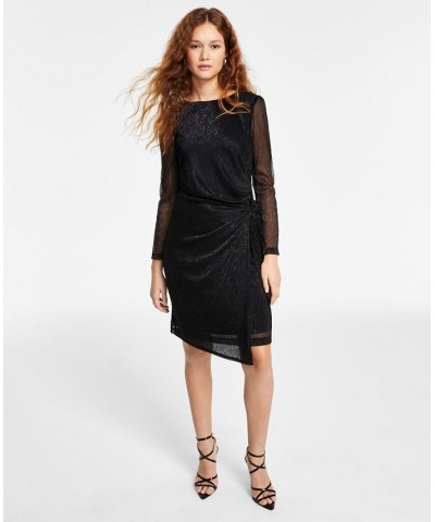 Metallic Sheath Dress Black $25.84 Dresses