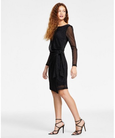 Metallic Sheath Dress Black $25.84 Dresses