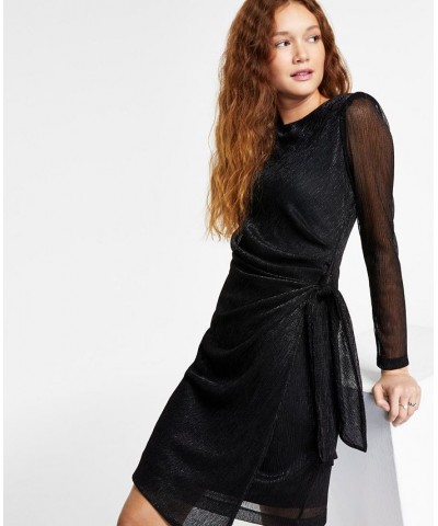 Metallic Sheath Dress Black $25.84 Dresses