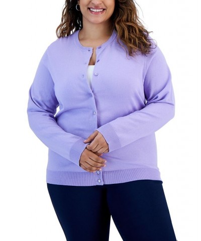 Plus Size Cardigan Light Smoke Heather $12.23 Sweaters