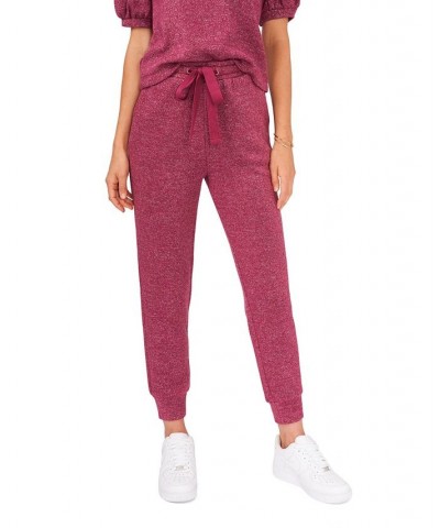 Women's Pull On Tie Waistband Jogger Pants Napa Wine $23.04 Pants