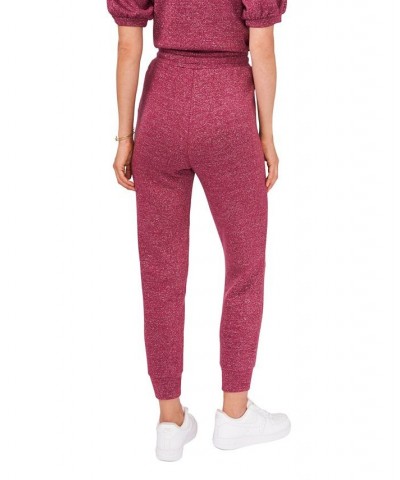 Women's Pull On Tie Waistband Jogger Pants Napa Wine $23.04 Pants