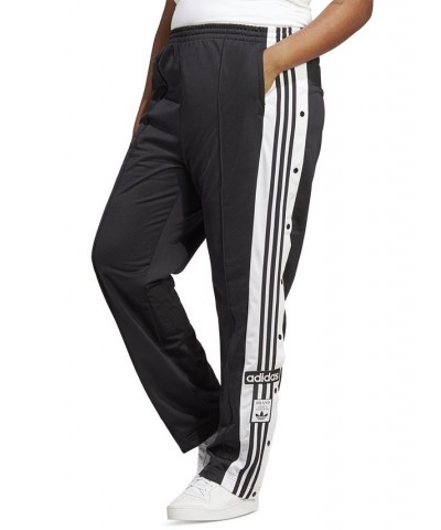 Plus Size Adibreak 3-Stripes Snap-Leg Joggers Black $38.50 Pants