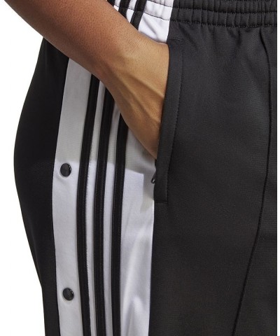 Plus Size Adibreak 3-Stripes Snap-Leg Joggers Black $38.50 Pants