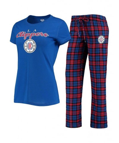 Women's Royal Red LA Clippers Lodge T-shirt and Pants Sleep Set Royal, Red $31.79 Pajama