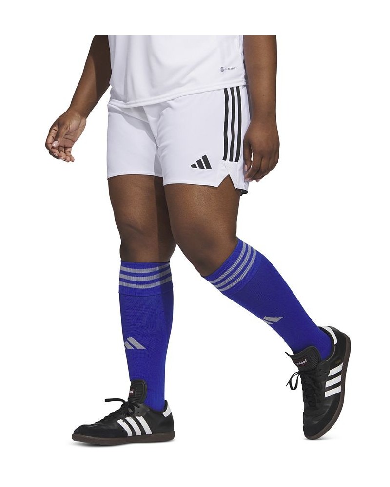 Plus Size Tiro 23 Performance 3-Stripes Shorts White $19.60 Shorts