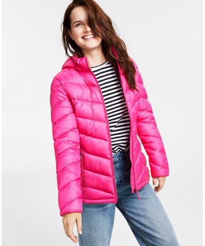 Women's Packable Hooded Puffer Coat MoonDust $58.05 Coats