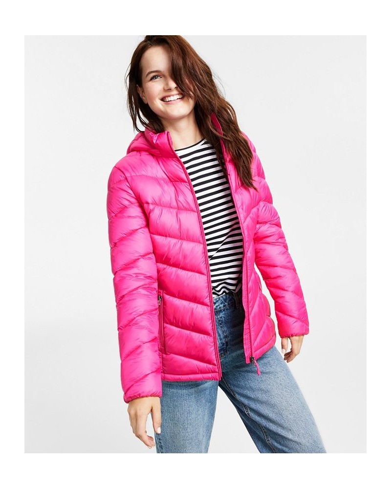 Women's Packable Hooded Puffer Coat MoonDust $58.05 Coats