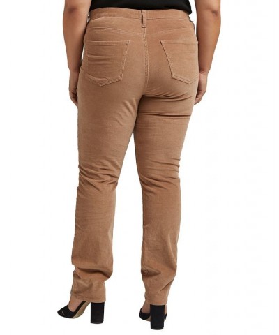 Plus Size Ruby Mid Rise Straight Leg Pants Tan/Beige $22.14 Pants