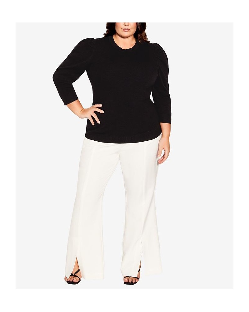 Plus Size Trendy Romee Sweater Black $33.97 Sweaters