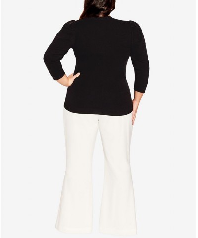 Plus Size Trendy Romee Sweater Black $33.97 Sweaters