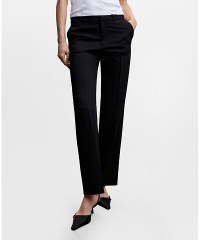 Women's Straight Suit Pants Black $37.09 Pants