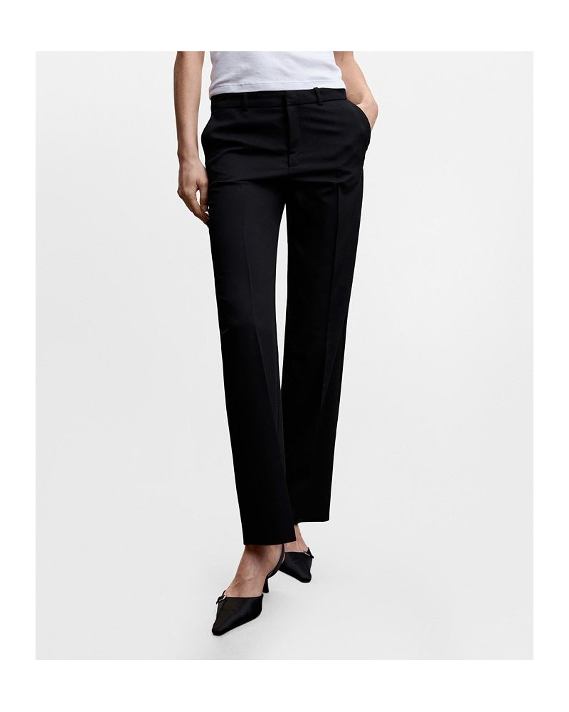 Women's Straight Suit Pants Black $37.09 Pants