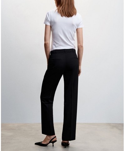 Women's Straight Suit Pants Black $37.09 Pants