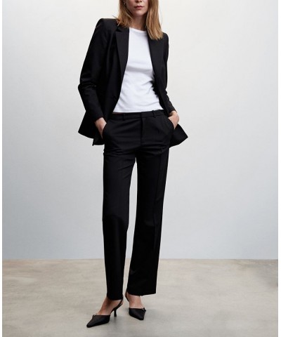 Women's Straight Suit Pants Black $37.09 Pants