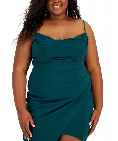 Trendy Plus Size Asymmetric Bodycon Dress Hunter $25.51 Dresses