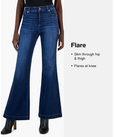 Juniors' Ripped Flare-Leg Frayed-Hem Jeans Light Wash $14.26 Jeans