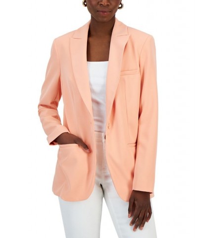 Women's Single-Breasted Blazer Pink $32.30 Jackets