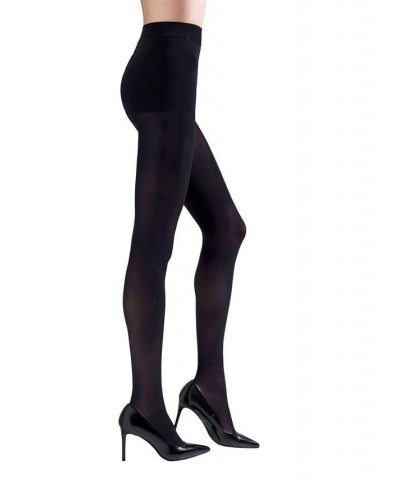 Women's Firm Fitting Control Top Opaque Tights Black $24.38 Hosiery