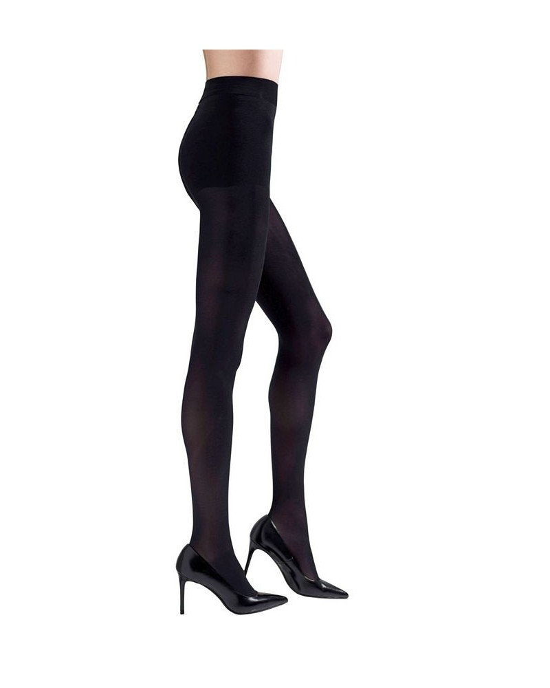 Women's Firm Fitting Control Top Opaque Tights Black $24.38 Hosiery