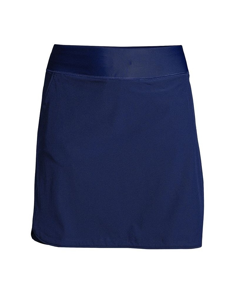 Women's Long Quick Dry Elastic Waist Active Board Skort Swim Skirt Deep sea navy $39.75 Swimsuits