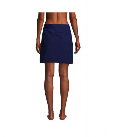 Women's Long Quick Dry Elastic Waist Active Board Skort Swim Skirt Deep sea navy $39.75 Swimsuits