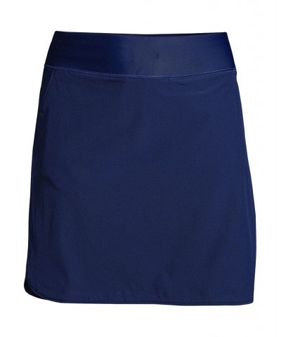 Women's Long Quick Dry Elastic Waist Active Board Skort Swim Skirt Deep sea navy $39.75 Swimsuits