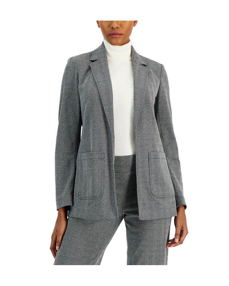 Petite Herringbone Jacket Anne Black/Anne White $27.88 Jackets