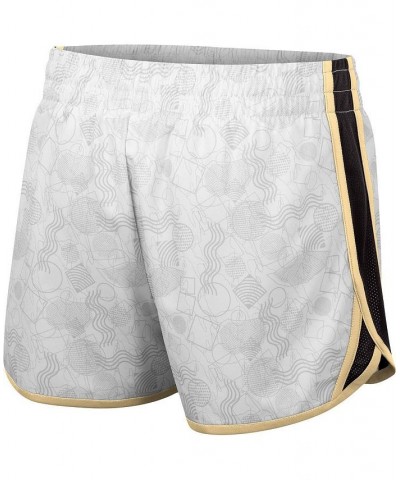 Women's White and Black Army Black Knights The Plastics Geo Print Shorts $19.74 Shorts