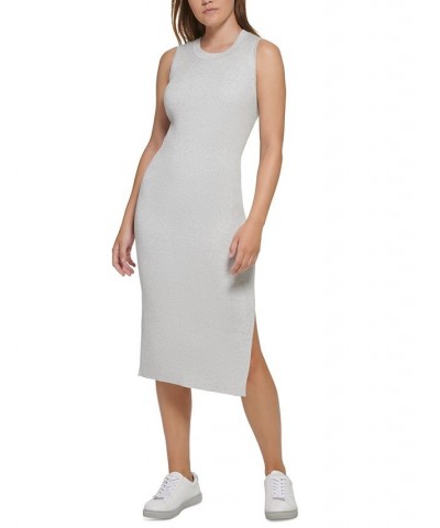 Women's Muscle Tank Midi Dress White $33.46 Dresses