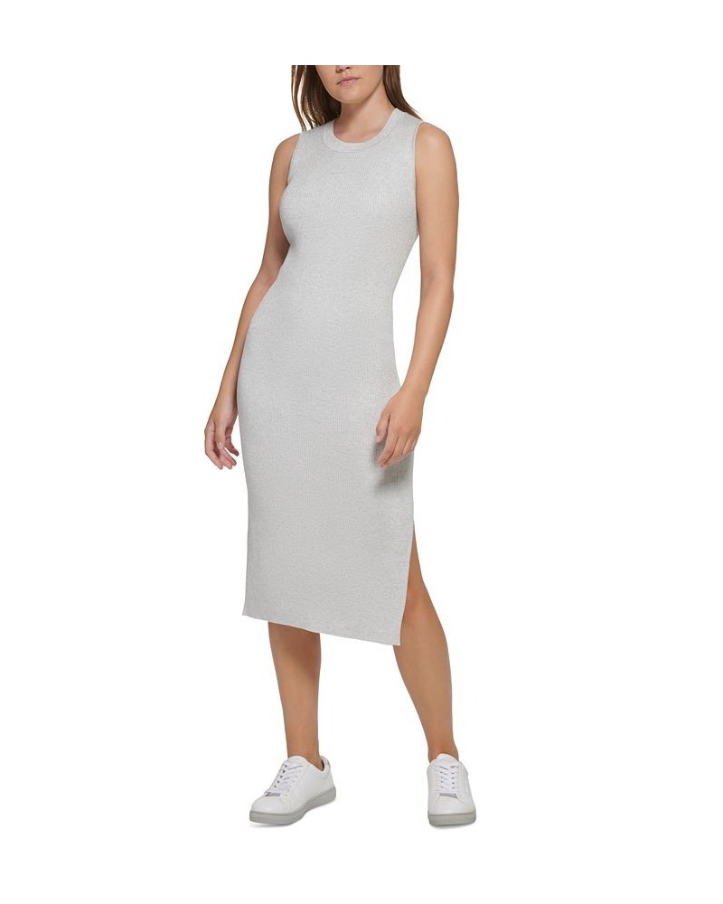 Women's Muscle Tank Midi Dress White $33.46 Dresses