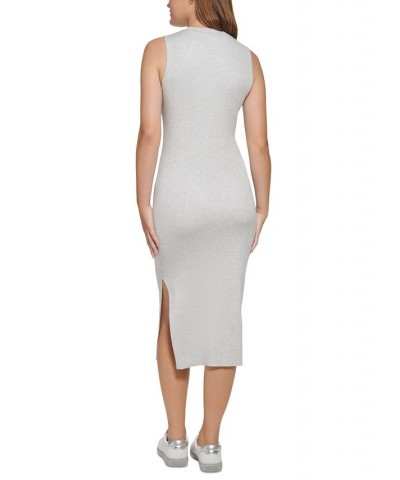 Women's Muscle Tank Midi Dress White $33.46 Dresses