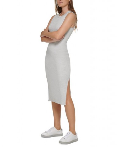 Women's Muscle Tank Midi Dress White $33.46 Dresses