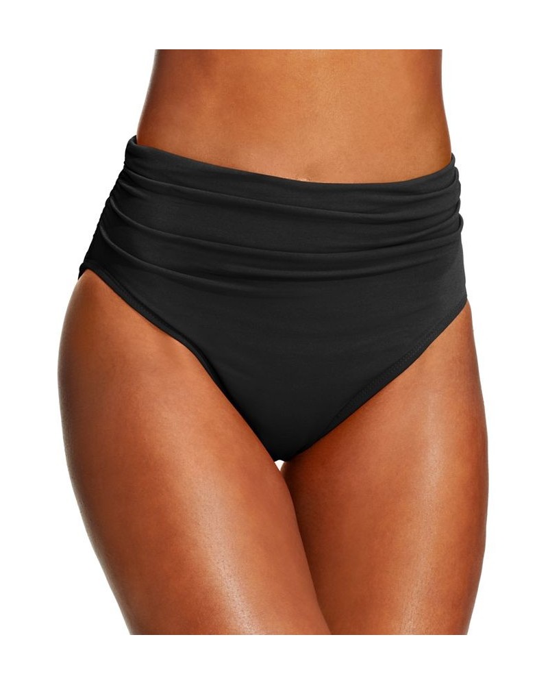 Ruched Swim Brief Bottoms Black $48.40 Swimsuits