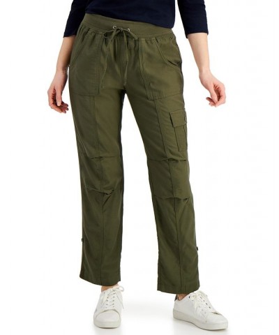 Women's Alton Cuffed Straight-Leg Pants Green $27.86 Pants