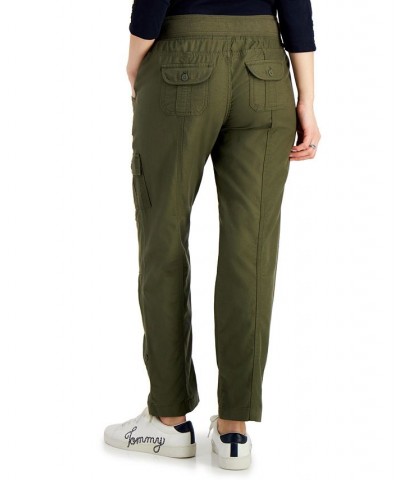 Women's Alton Cuffed Straight-Leg Pants Green $27.86 Pants