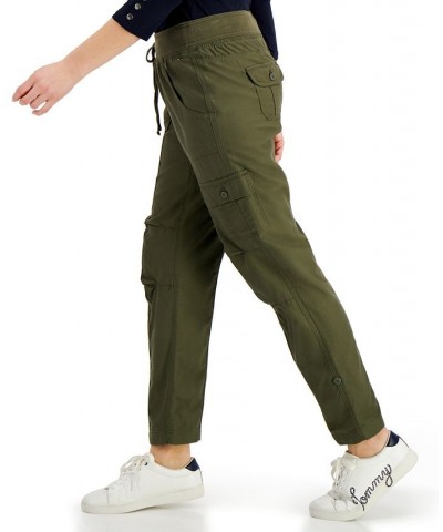 Women's Alton Cuffed Straight-Leg Pants Green $27.86 Pants