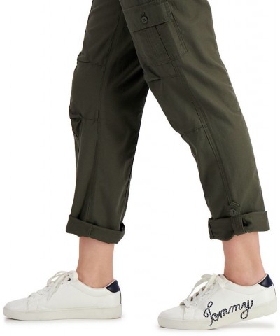 Women's Alton Cuffed Straight-Leg Pants Green $27.86 Pants