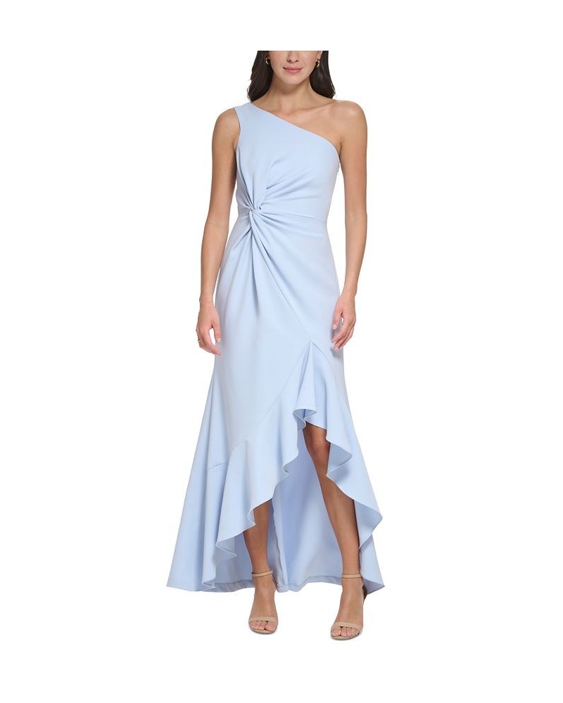 Women's One-Shoulder Side-Twist Gown Periwinkle $80.92 Dresses