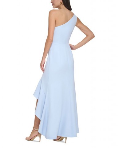 Women's One-Shoulder Side-Twist Gown Periwinkle $80.92 Dresses