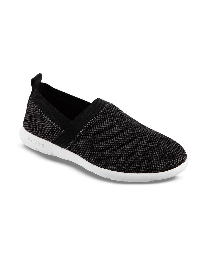 Zenz from Isotoner Women's Indoor/Outdoor Elastic Sport Knit Elastic Slip-Ons Gray $14.00 Shoes