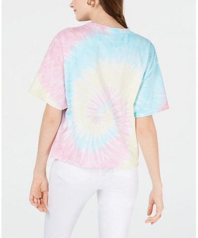 Juniors' Cotton Mickey Mouse Tie-Dyed T-Shirt Multi Tie Dye $10.63 Tops