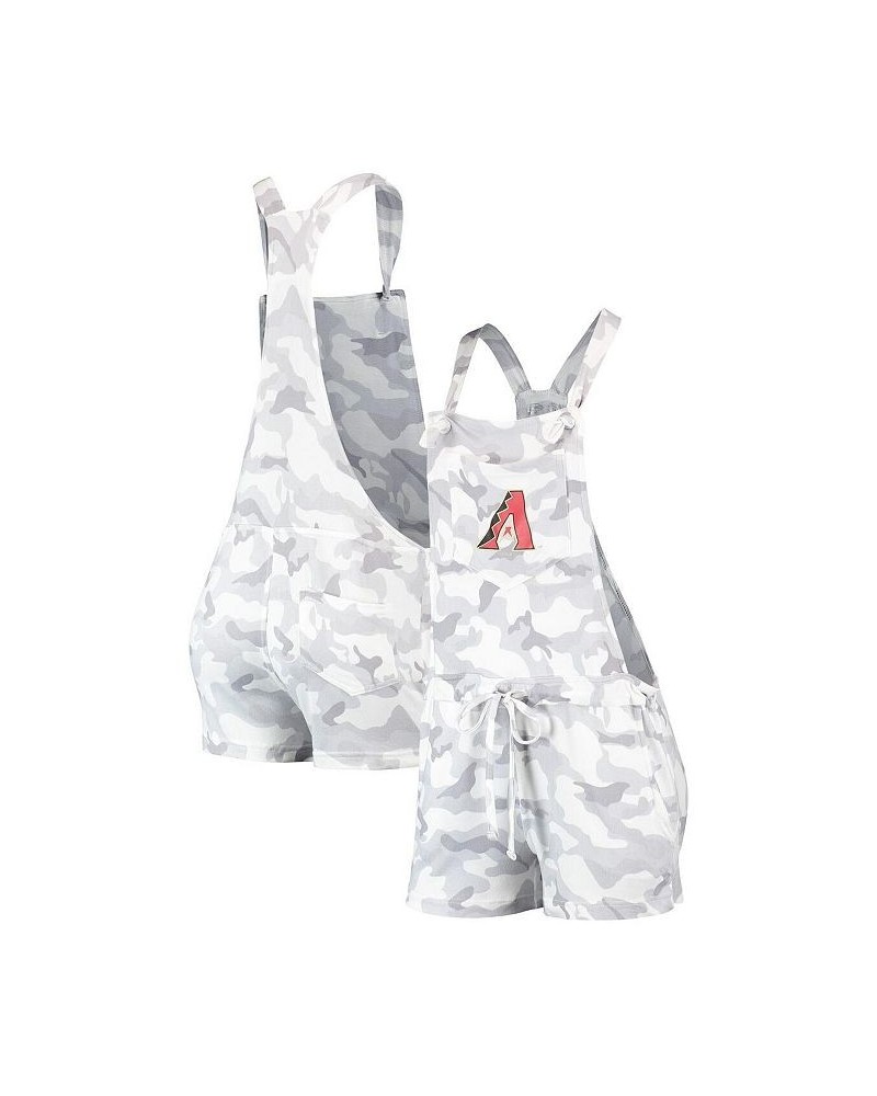 Women's Gray Arizona Diamondbacks Camo Overall Romper Gray $30.24 Shorts